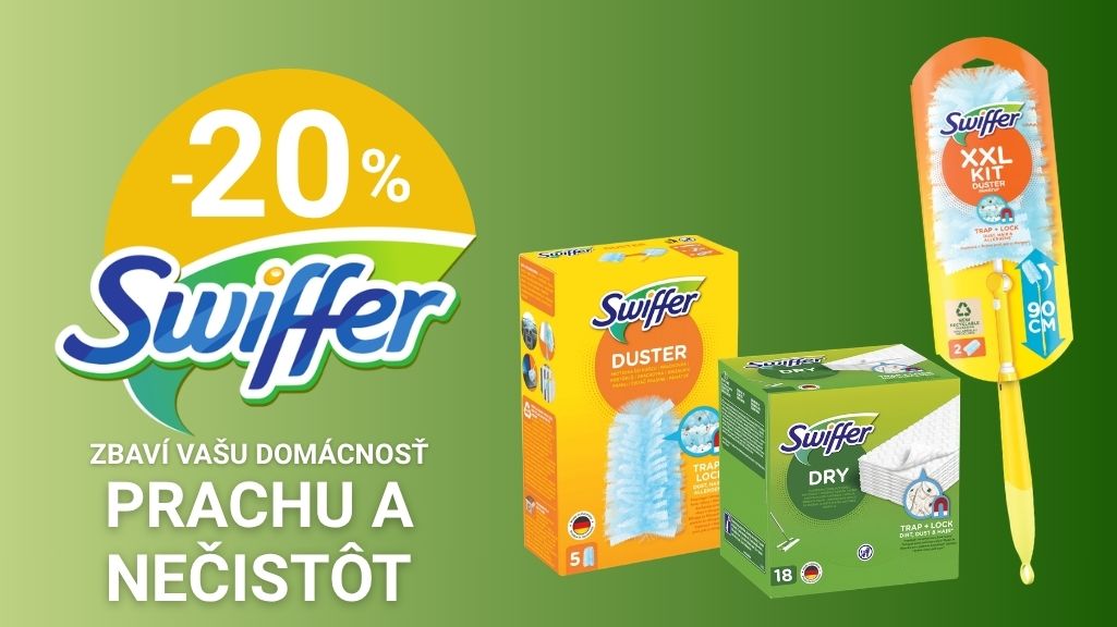 ZĽAVA -20%: SWIFFER na celú značku