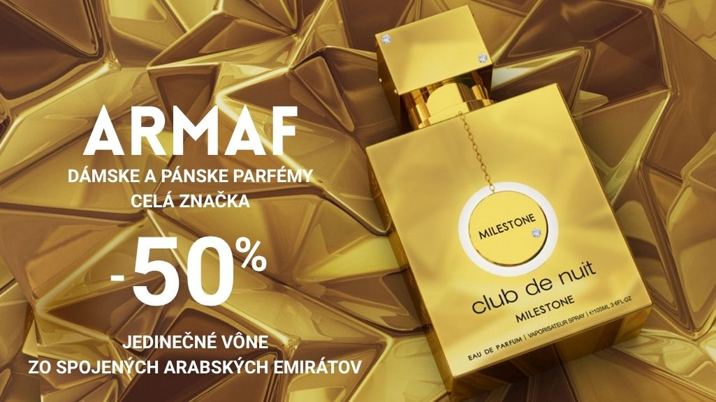 ZĽAVA -50%: ARMAF celá značka