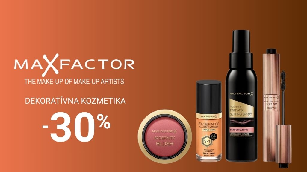 ZĽAVA -30%: MAX FACTOR