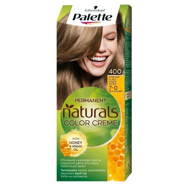 Palette Naturals Color Creme, farba na vlasy 7-0 (400) Stredne plavý 1ks - 7-0