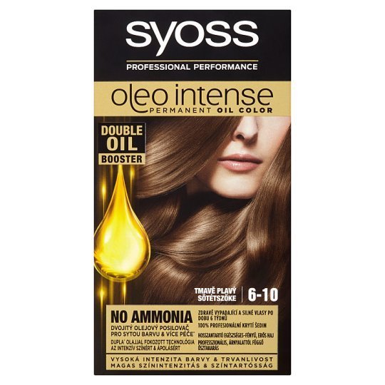 Syoss Oleo Intense 6-10 Tmavoplavý, farba na vlasy 1 ks - 6.10