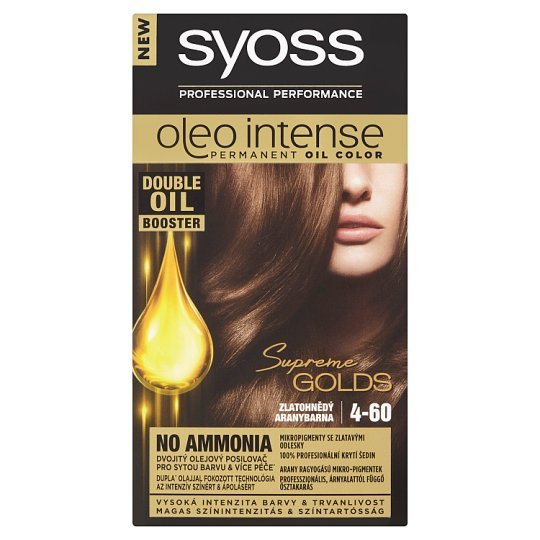 Syoss Oleo Intense 4-60 Zlatohnedý, farba na vlasy 1 ks - 4.60