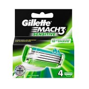 GILLETTE Mach 3 Sensitive Náhradné hlavice 4ks