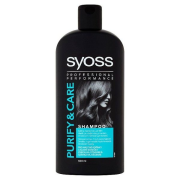 SYOSS Purify & Care, hydratačný šampón pre mastné korienky a suché končeky vlasov, 500ml
