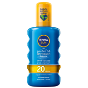 Nivea Sun Protect & Dry Touch, neviditeľný sprej na opaľovanie OF 20, 200 ml