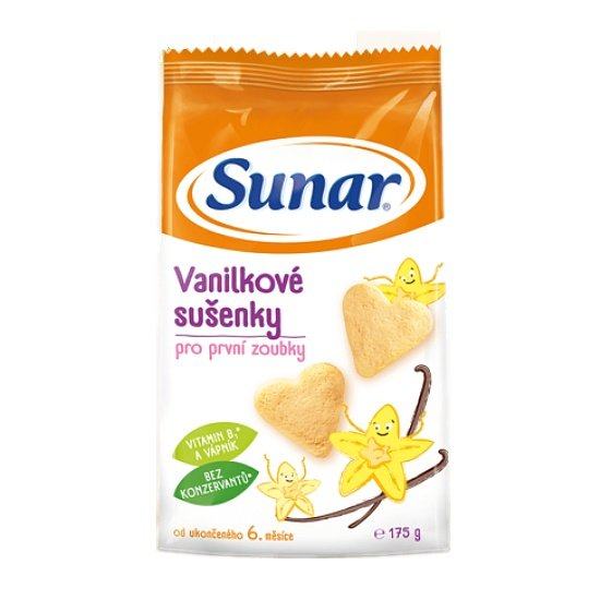 SUNÁREK Vanilkové sušienky pre prvé zúbky 175 g