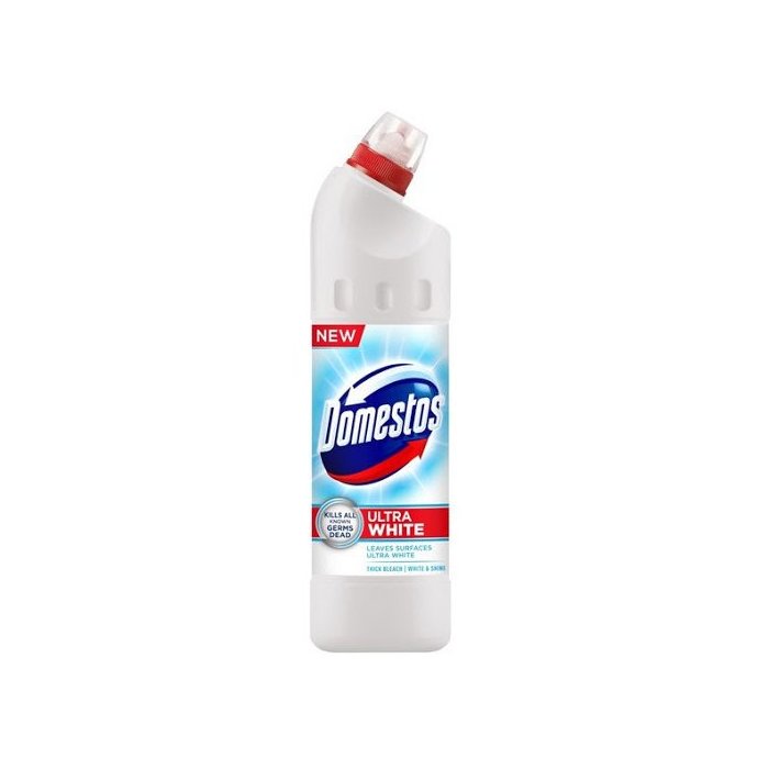 DOMESTOS Ultra White, tekutý dezinfekčný a čistiaci prípravok 750 ml