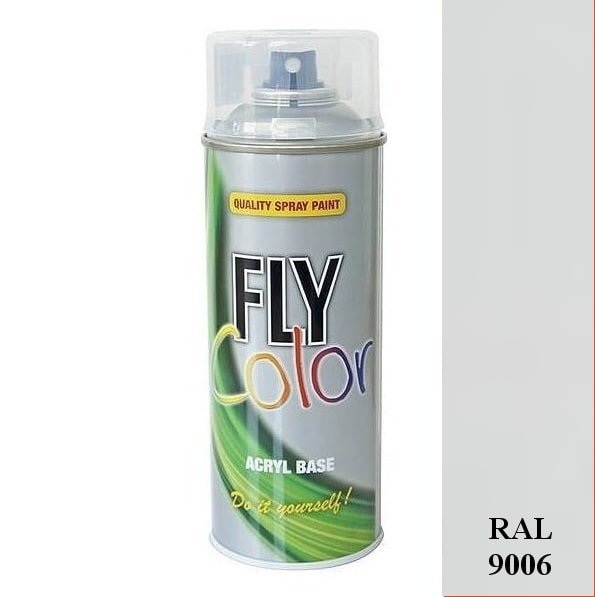 FLY COLOR RAL 9006 strieborný, akrylová farba v spreji 400 ml - 9006