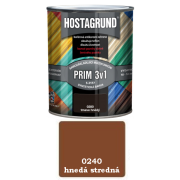 HOSTAGRUND PRIM 3v1 farba na kov Pololesk S2177 - 0240 hnedá 0,6l