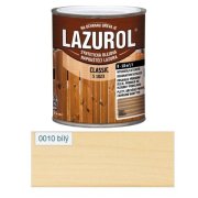 LAZUROL CLASSIC S1023, 0010 biely, lazúrovací lak na drevo 0,75 l