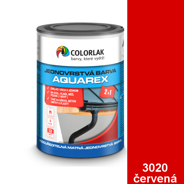 AQUAREX V - 2115, jednovrstvová farba 3020 červená 0,6l