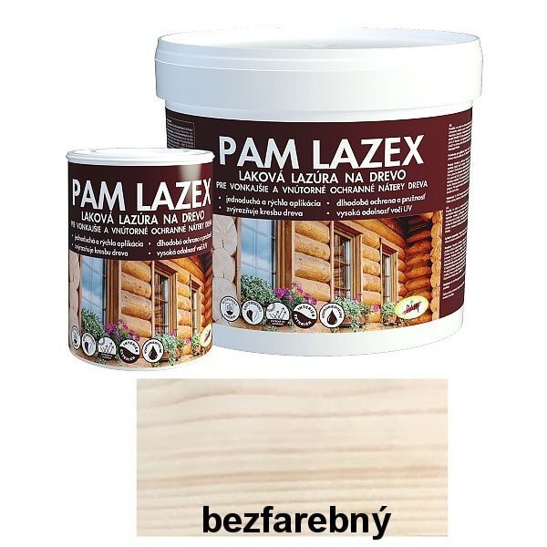 PAM LAZEX Lazúrovací lak na drevo - transparentný 0,7l - transparentný