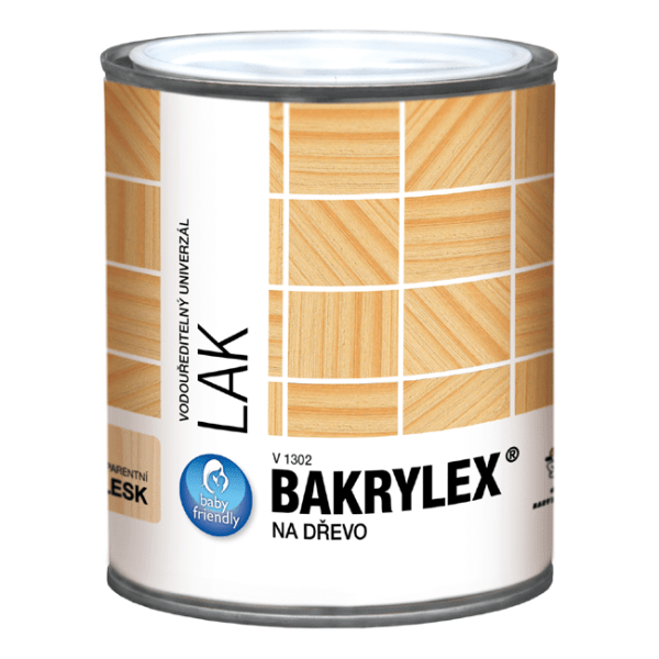Bakrylex Univerzál V1302 Mat, vodouriediteľný disperzný lak na drevo, 0,6kg - 0,6kg, LAK