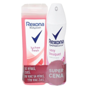 REXONA Duopack, sprchový gél Lychee 250 ml + antiperspirant sprej 150 ml