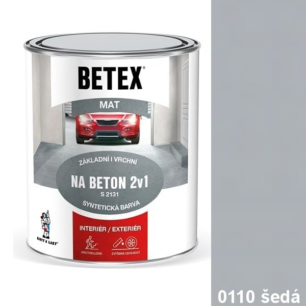 Betex 2v1 na betón 0110 šedá 5 kg - 5kg