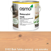 OSMO 3102 Dekoračný vosk Transparentný, Buk ľahko parený 0,75 l