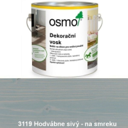 OSMO 3119 Dekoračný vosk Transparentný, Hodvábne šedý 2,5 l
