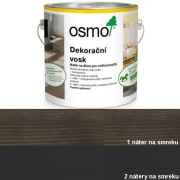 OSMO 3169 Dekoračný vosk intenzívny čierny 2,5 l