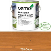 OSMO 728 Céder Ochranná olejová lazúra na drevo 2,5 l