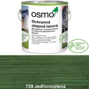 OSMO 729 Jedľovo zelená Ochranná olejová lazúra na drevo 2,5 l