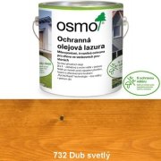 OSMO 732 Dub svetlý Ochranná olejová lazúra na drevo 0,75 l