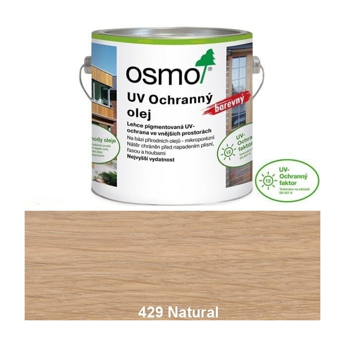 OSMO 429 Natural, UV Ochranný olej farebný Extra 0,75 l