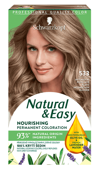 Schwarzkopf Natural & Easy 533 Intenzívne popolavo plavý, farba na vlasy 1 ks - 533