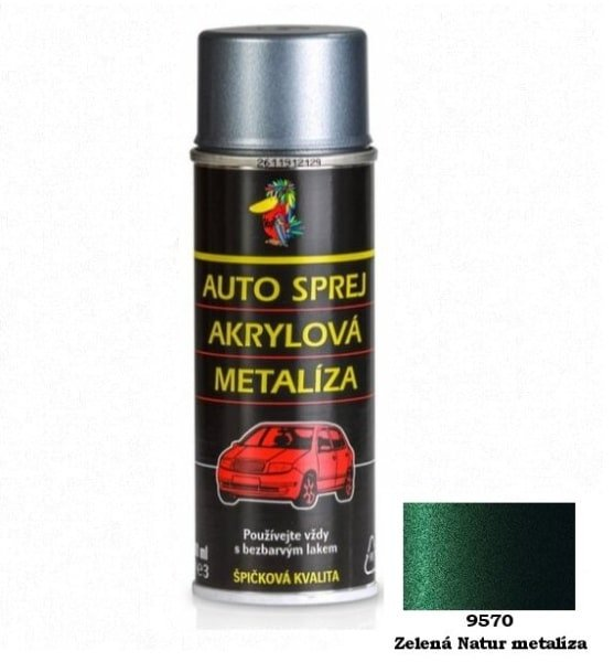 Auto sprej Akrylová Metalíza - 9570 zelená natur metalíza 200 ml - A 9570