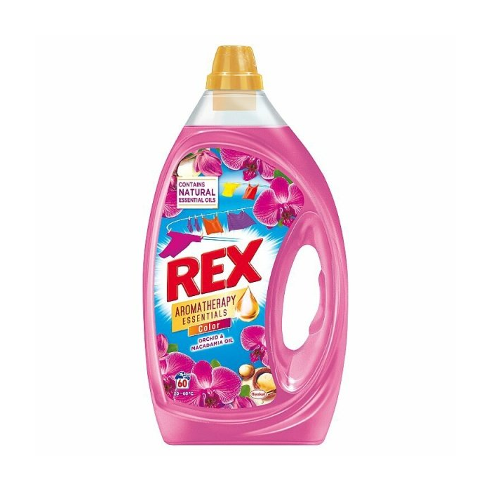 REX Color Orchid & Macadamia Oil, prací gél na farebné prádlo 60 praní