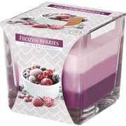 Bispol trojfarebná vonná sviečka v skle Frozen Berries 170 g