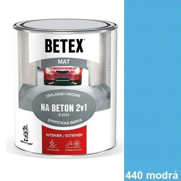 Betex 2v1 na betón 0440 modrá 2 kg - 2kg