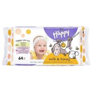 BELLA HAPPY Milk & Honey, Detské vlhčené obrúsky 64 ks
