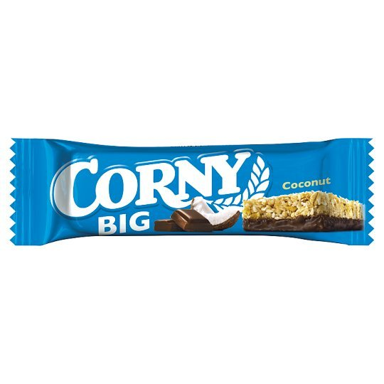 CORNY BIG Kokos - Čokoláda, cereálna tyčinka 50 g - kokos
