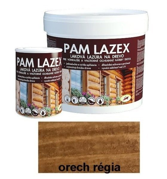 PAM LAZEX Lazúrovací lak na drevo - orech regia 3l - orech