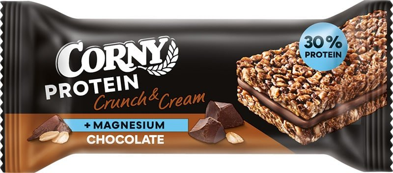 CORNY Protein Crunch & Cream Čokoláda 35 g, čokoláda