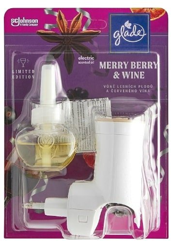 GLADE elektrický osviežovač vzduchu Merry Berry & Wine 20 ml - varené víno