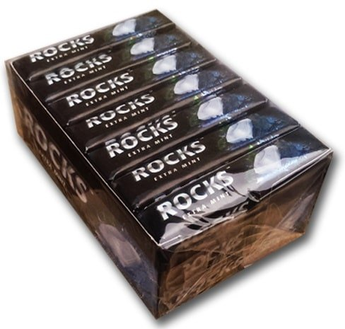 Rocks Extra Mint, tvrdé cukríky s mentolovou príchuťou 28,5 g