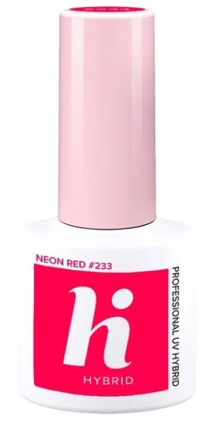 Hi Hybrid, hybridný lak na nechty 233 Neon Red 5 ml