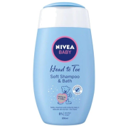 NIVEA BABY šampón a pena do kúpeľa 2v1, 200 ml