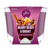 GLADE Merry Berry & Bright, vonná sviečka v skle 224 g
