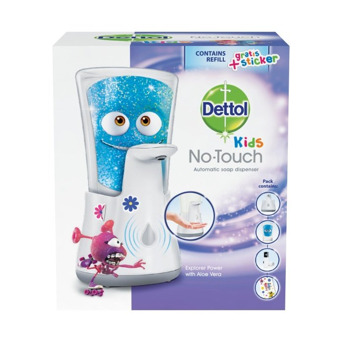 Dettol No Touch Kids Dobrodruh, bezdotykový dávkovač a tekuté mydlo 250 ml