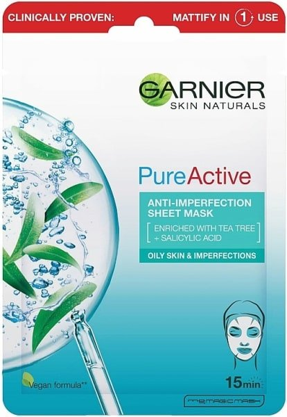 Garnier Skin Naturals Pure Active textilná pleťová maska 1 ks