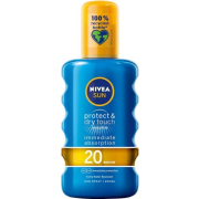 Nivea Sun Protect & Dry Touch, neviditeľný sprej na opaľovanie OF20, 200 ml