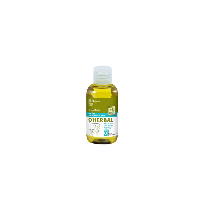 O Herbal Ľan, šampón pre suché a poškodené vlasy s prírodnými ingredienciami 75ml