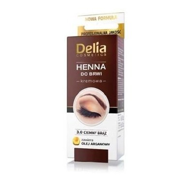 Delia Color Cream, Henna farbiaci krém na obočie Tmavo-hnedá 30 ml