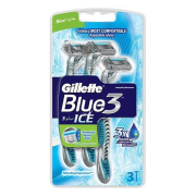 GILLETTE Blue 3 Ice Pánske jednorazové žiletky s osviežujúcim účinkom 3ks