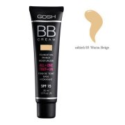 GOSH BB Cream 3v1 Denný krém + Podkladová báza + Makeup, odtieň 03 Warm Beige