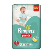 PAMPERS Pants 4 Maxi, Naťahovacie plienkové nohavičky pre deti od 9kg do 14kg 52ks