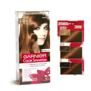 Garnier Color Sensation 5.35 škoricová hnedá, Farba na vlasy s intenzívnymi pigmentami a kvetinovými