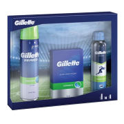 Gillette Power Rush sprej 150 ml + Gillette Series Gel Sensitive 200 ml + Coolwave balzám po holení